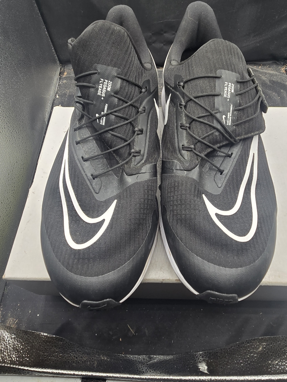 SKU 0348 Nike Black‎ Running Sneakers with White Swoosh